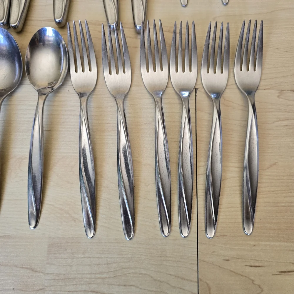 VTG 19pc FINLANDIA Stainless MCM‎ Flatware International Silver INSICO USA
